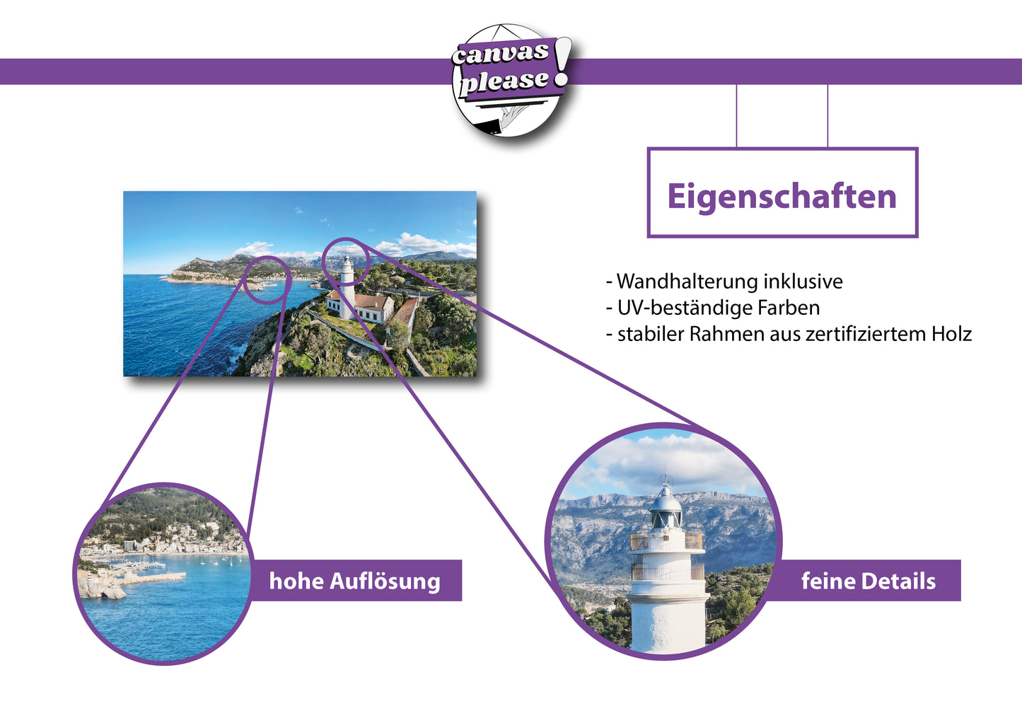Leuchtturm vor einer Bucht - tolle Panorama-Aufnahme