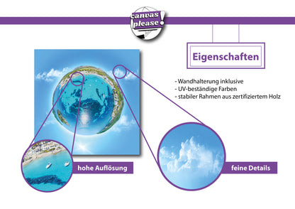 Bucht im Mittelmeer im "little Planet" Stil - kreativ, einmalig, Hingucker