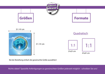 Bucht im Mittelmeer im "little Planet" Stil - kreativ, einmalig, Hingucker
