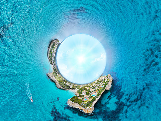 Big Blue - Insel im Mittelmeer kreativ gestaltet, 360 Grad, maritim