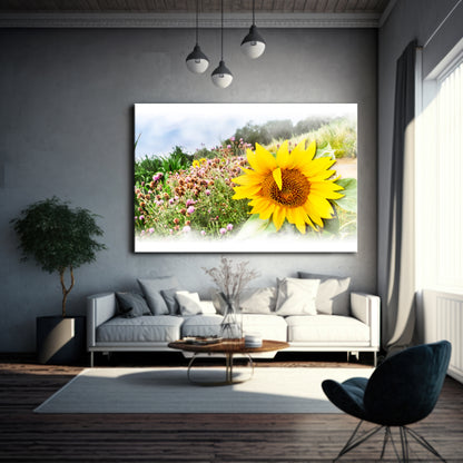 Sonnenblume im Feld, Sommerzeit, Natur